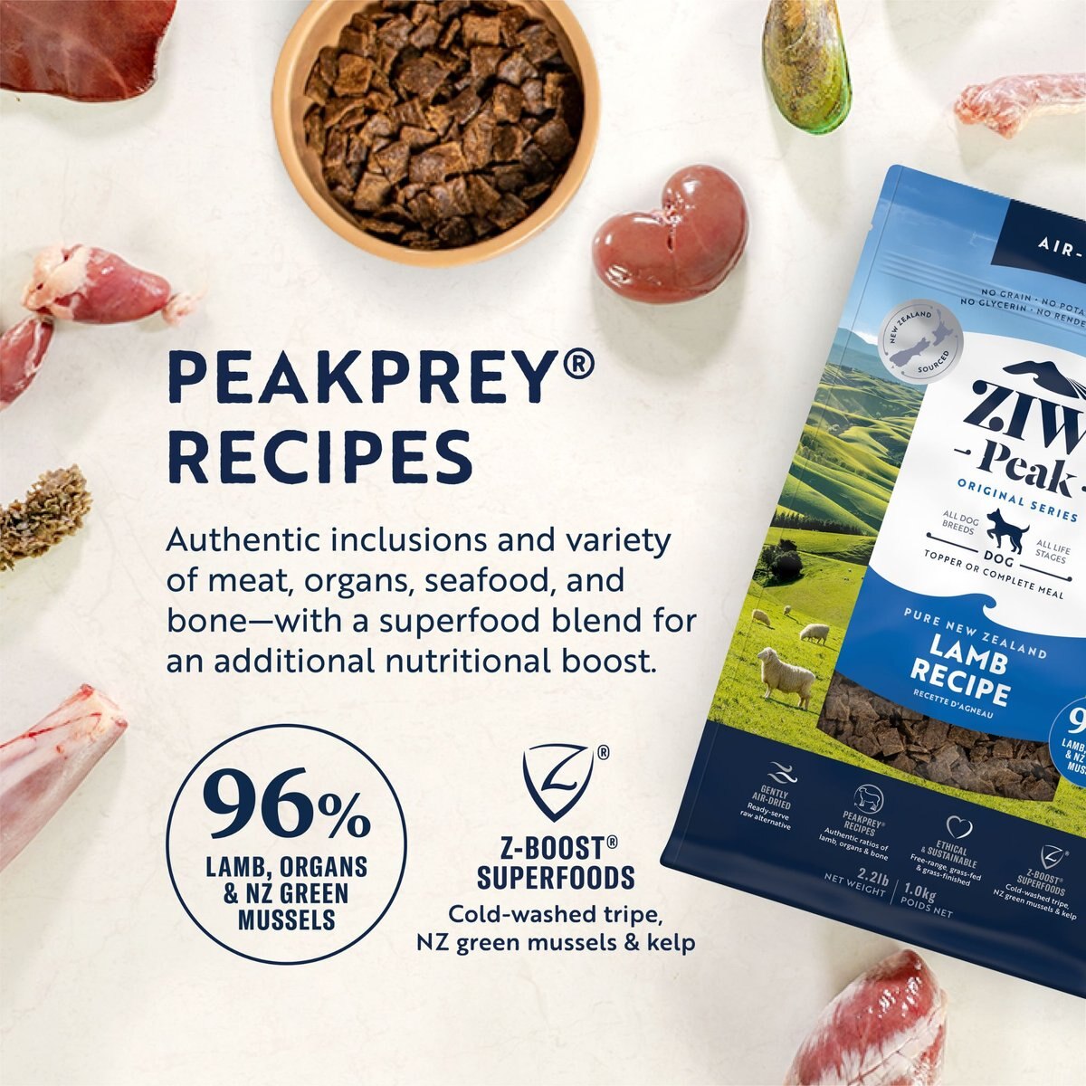 Ziwi Peak Lamb Grain-Free Air-Dried  Dog Food