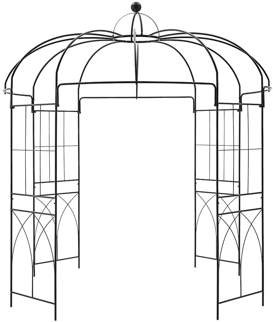 Mellcom Birdcage Shape Metal Garden Arch Arbor Wedding Arches for Ceremony