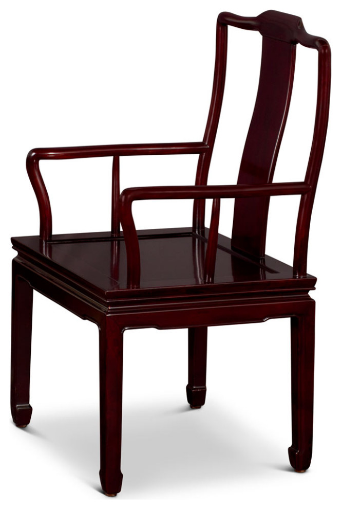 Dark Cherry Rosewood Ming Oriental Arm Chair   Asian   Armchairs And Accent Chairs   by China Furniture and Arts  Houzz