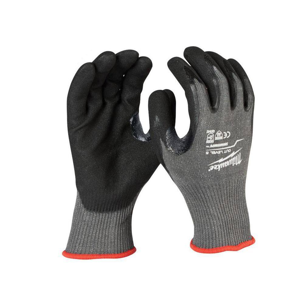 MW Small Gray Nitrile Level 5 Cut Resistant Dipped Work Gloves 48-22-8950