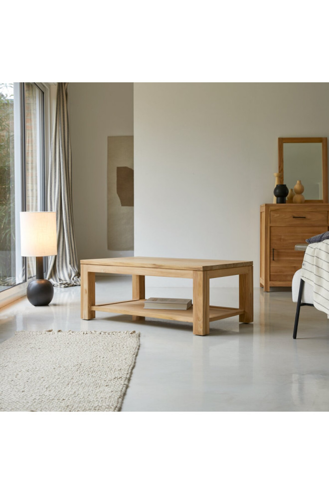 Rectangular Teak Coffee Table  Tikamoon Eve   Transitional   Coffee Tables   by Oroa   Distinctive Furniture  Houzz