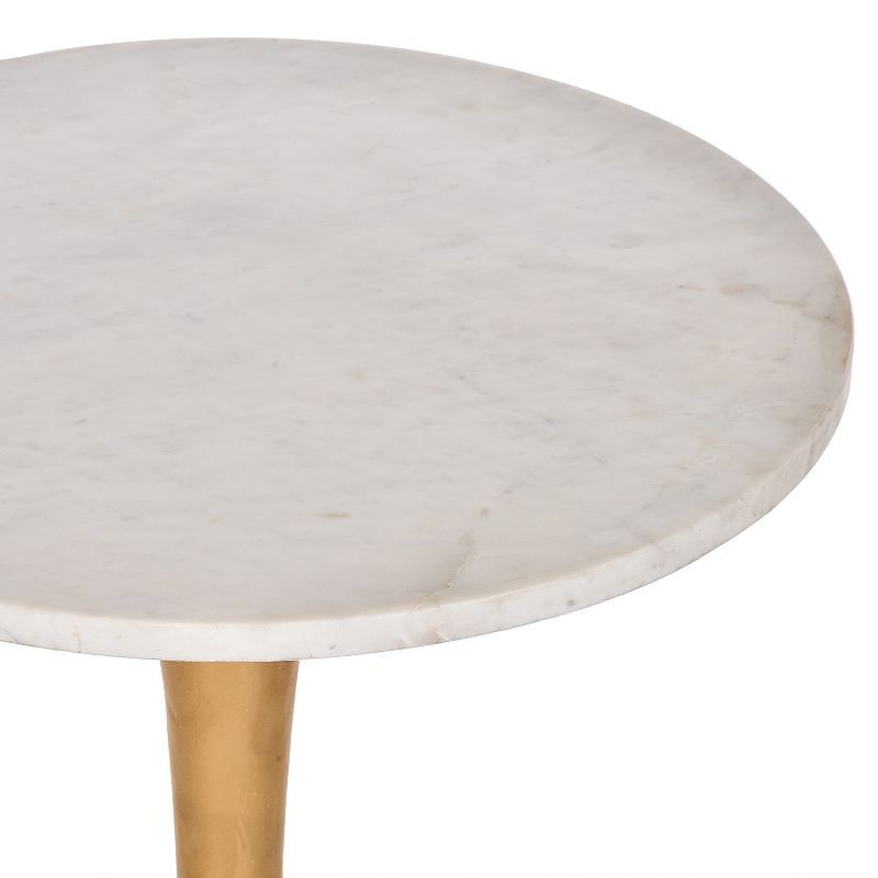 Carolina Living Piuma Marble Top Accent Table