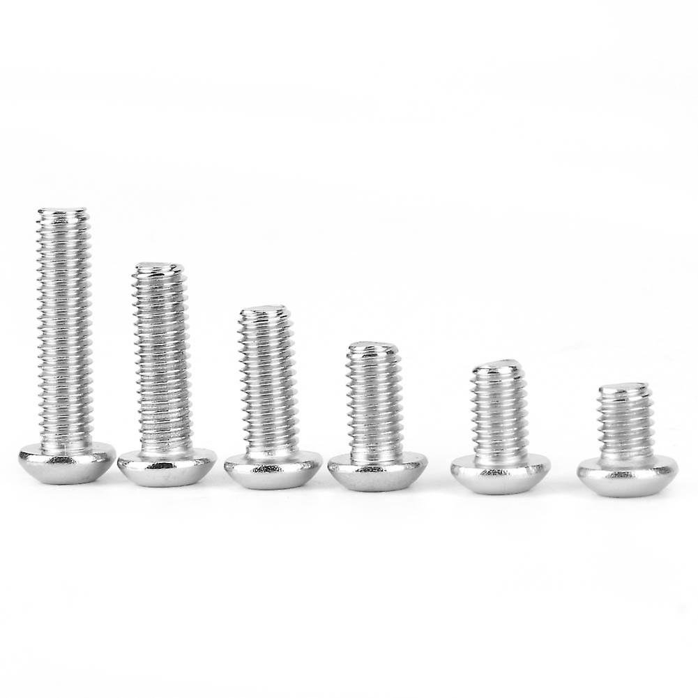 60 Pack M6 Hex Socket  Screws Stainless Steel Hex Pan Head Screw Nut Standard Thread Screws Assortment Kit