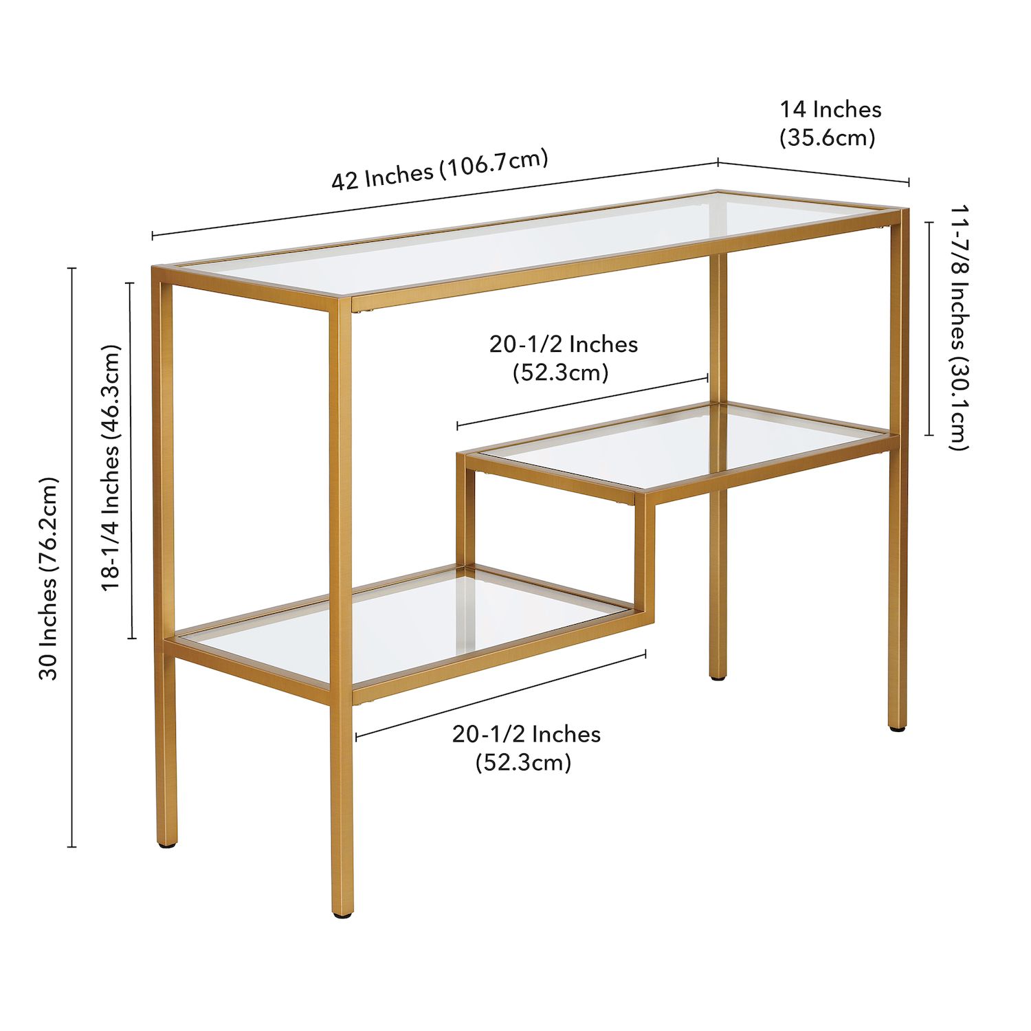 Finley and Sloane Lovett 2-Tier Console Table