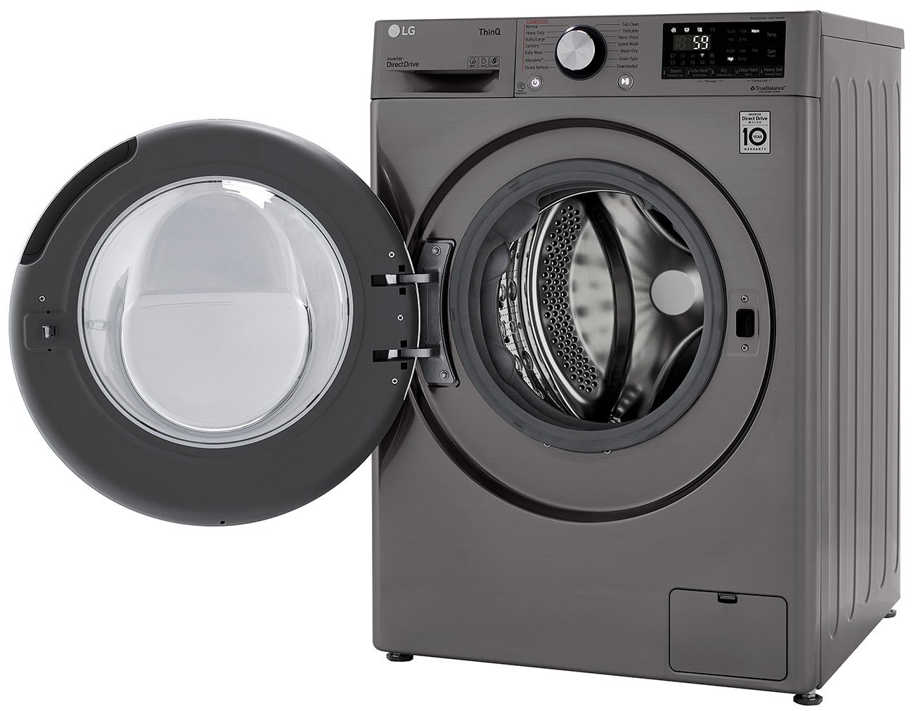 LG 2.4 Cu. Ft. Graphite Steel Compact Front Load Washer and Dryer Combo