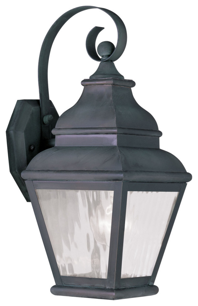 Exeter 1 Light Outdoor Wall Light  Charcoal   Traditional   Outdoor Wall Lights And Sconces   by Buildcom  Houzz