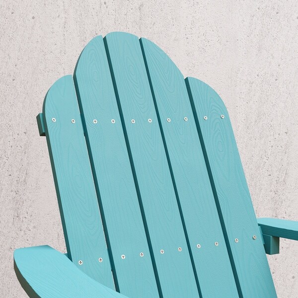 LUE BONA Plastic Poly Weather Resistant Outdoor Patio Adirondack Chair 1Pack