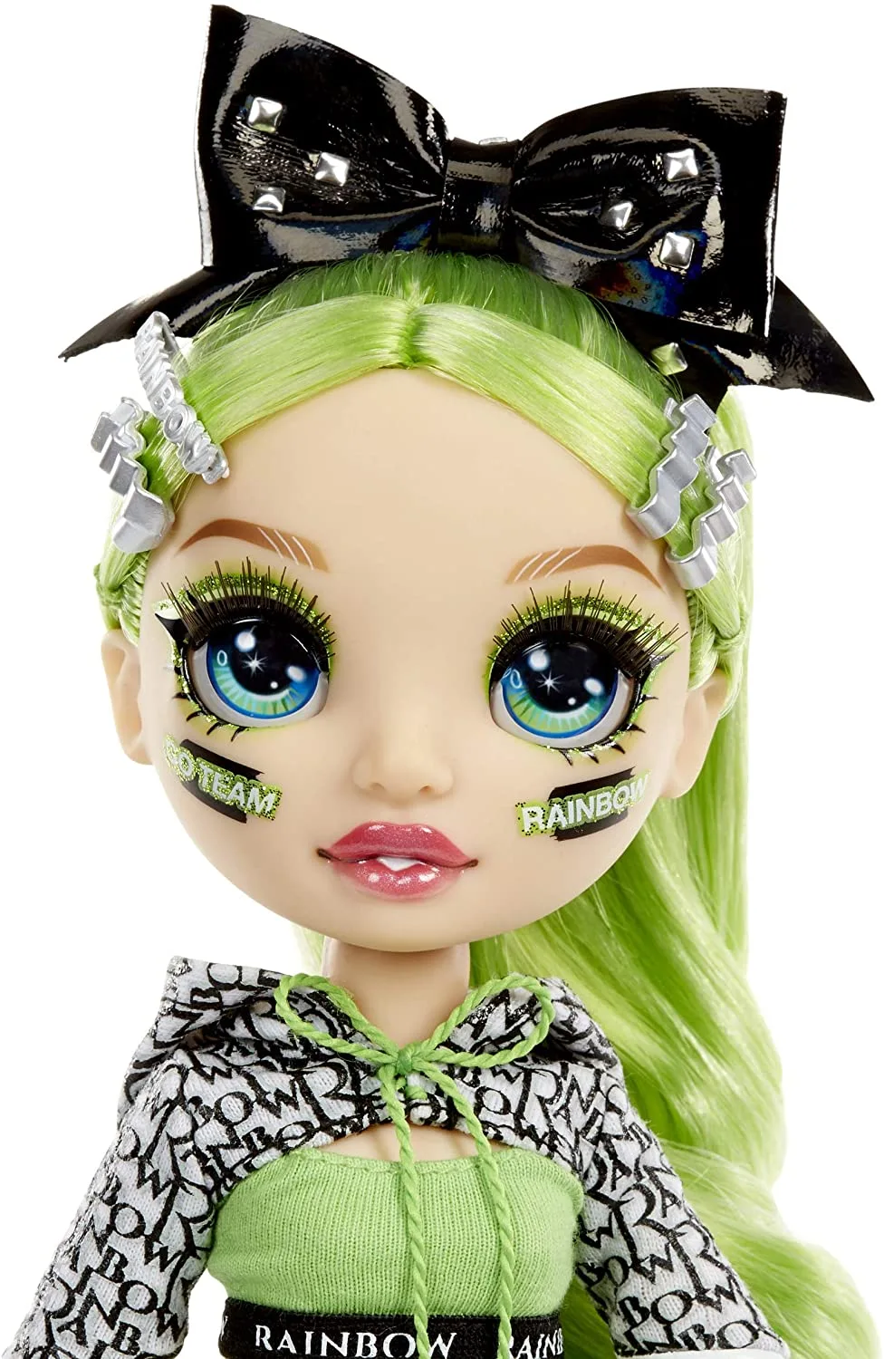 Rainbow High Cheer Jade Hunter Cheerleader Fashion Doll， 2 Pom