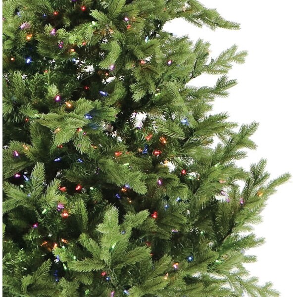 Fraser Hill Farmt Foxtail Pine 7.5foot Christmas Tree with Multicolor LED String Lighting