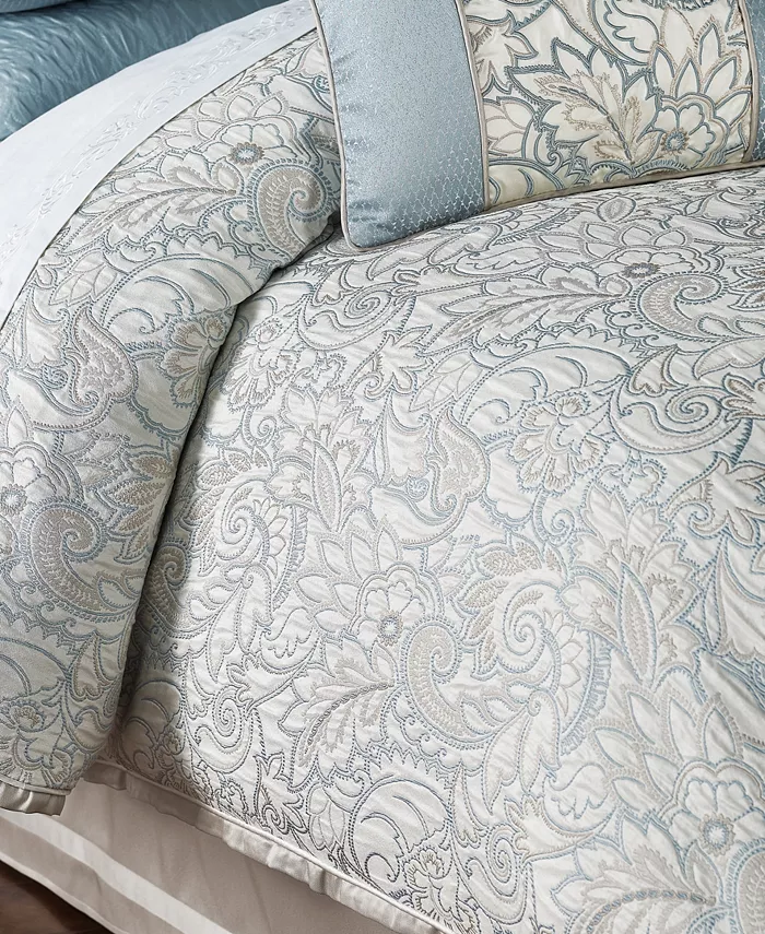 Waterford CLOSEOUT! Springdale Paisley Reversible 6 Piece Comforter Set， King