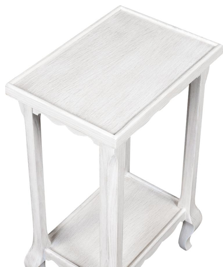 Side Table SARREID CHATEAU Traditional Antique Small White Wash   French Country   Side Tables And End Tables   by EuroLuxHome  Houzz