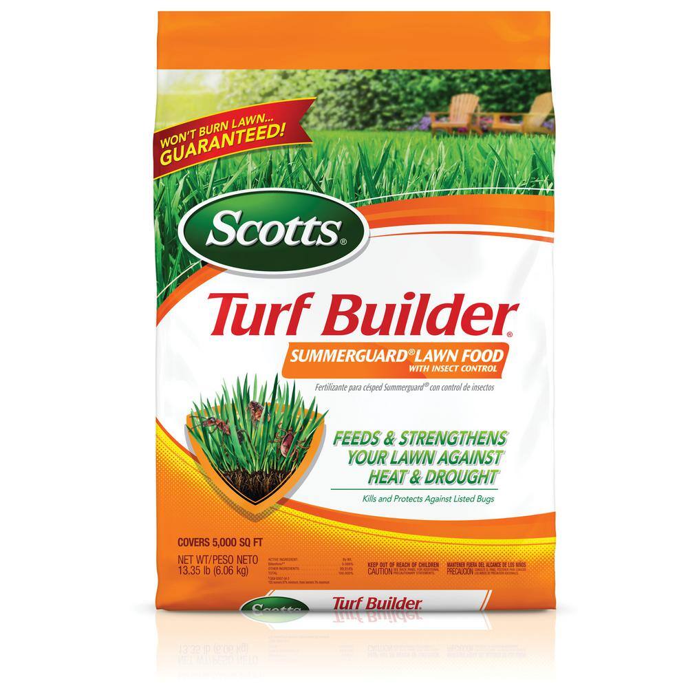 Scotts Turf Builder 13.35 lbs. 5000 sq. ft. SummerGuard Lawn Fertilizer with Insect Killer 49013