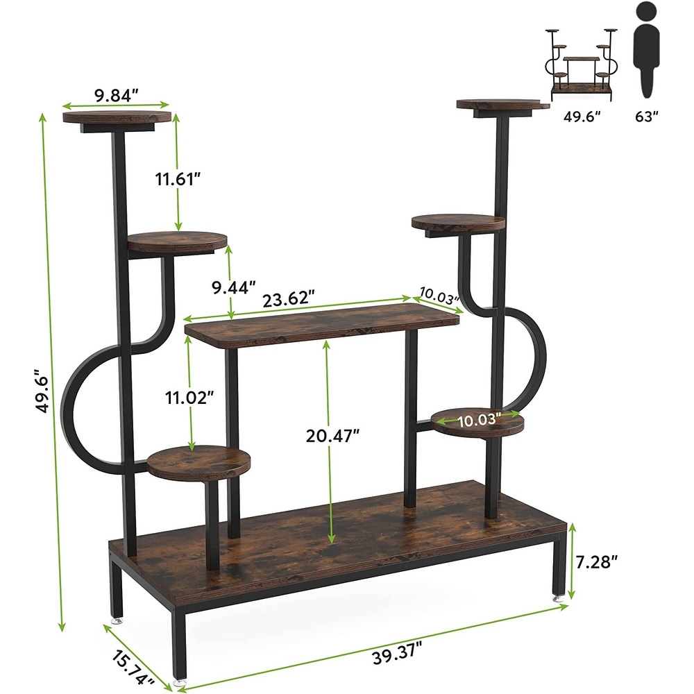 8 tier Metal Plant Stand  Large Tall Plant Shelf for Potted Plants