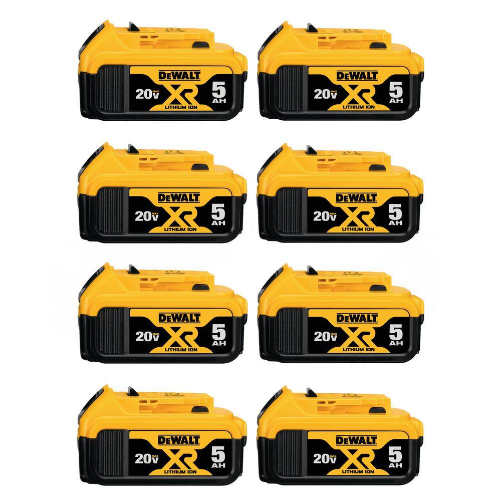 DW 20V MAX XR Premium Lithium-Ion 5.0Ah Battery (8 Pack) DCB205-8