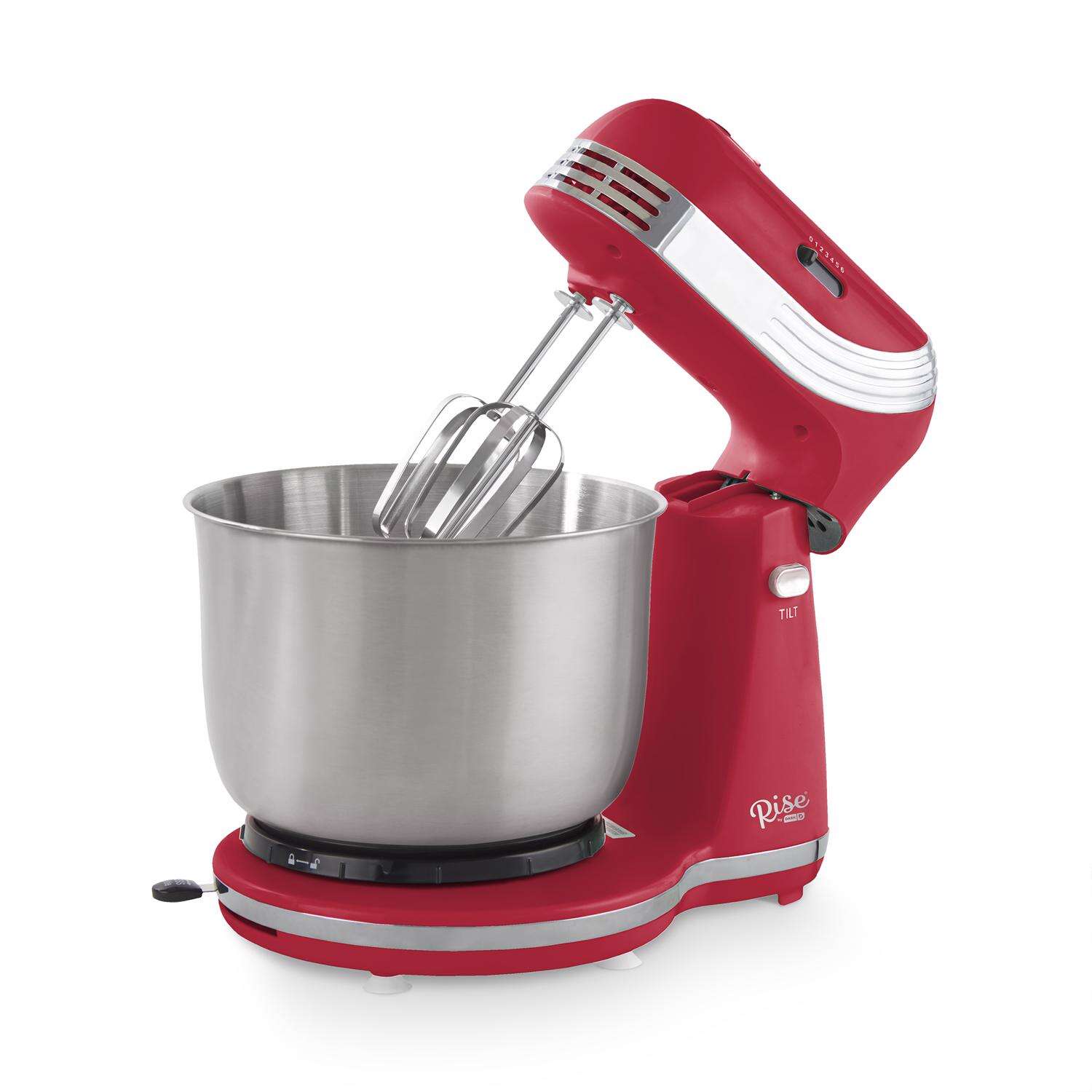 Rise by Dash Red 3 qt. cap. 6 speed Stand Mixer