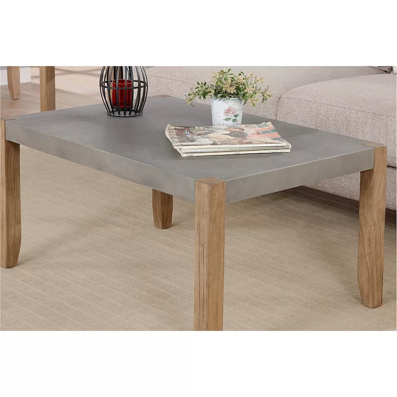 Alaterre Furniture Newport Faux Concrete Coffee Table