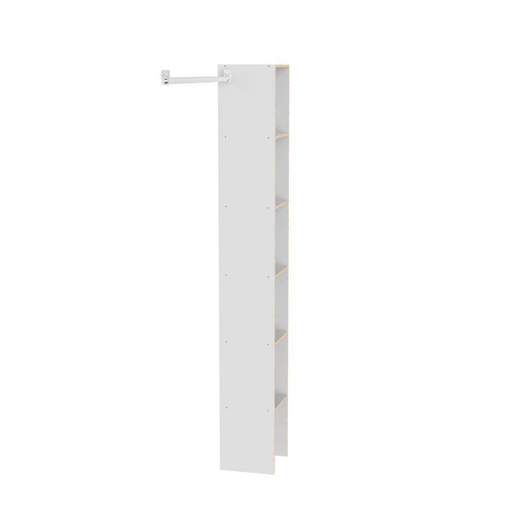 ClosetMaid Selectives 12 in. W White Custom Tower Wall Mount 6-Shelf Wood Closet System 7033