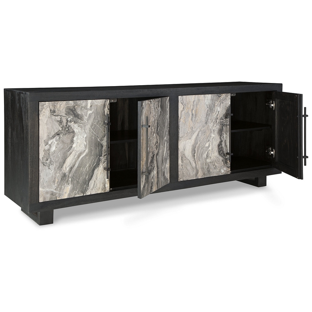 Signature Design by Ashley Lakenwood Black/Gray Accent Cabinet   71\