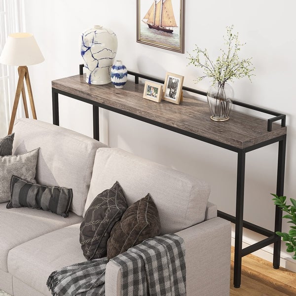 70.9 inch Long Console Table Behind Sofa Couch Narrow Entryway Table