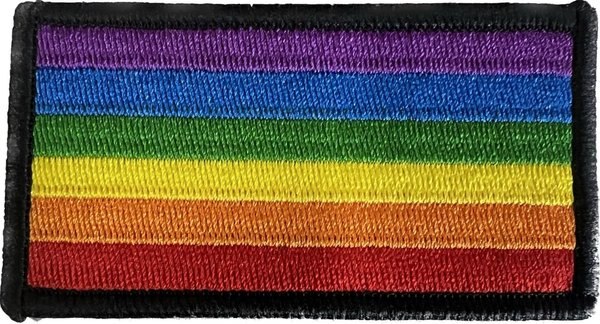 Boss Dog Rainbow Flag Nylon Velcro Dog Harness Patch