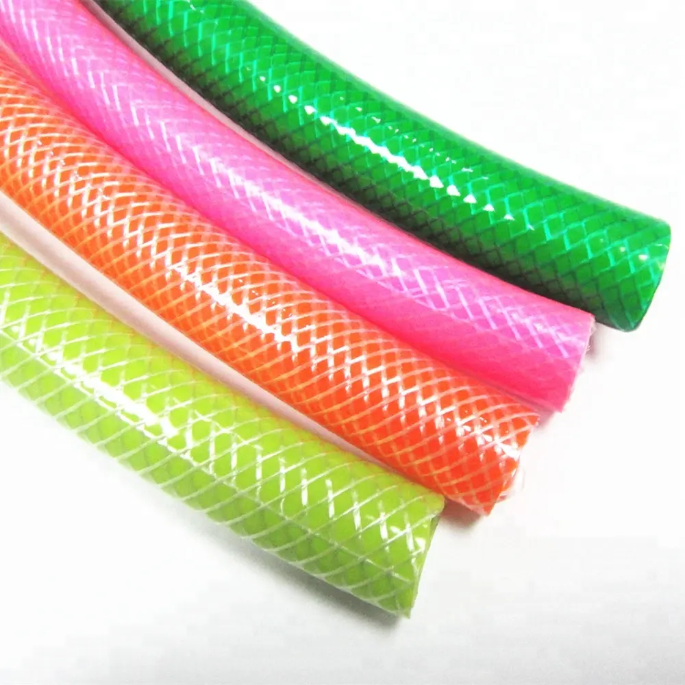 High Pressure Flexible Green Braided PVC Water Hose 1 inch / 1.5 Inch Garden Hose