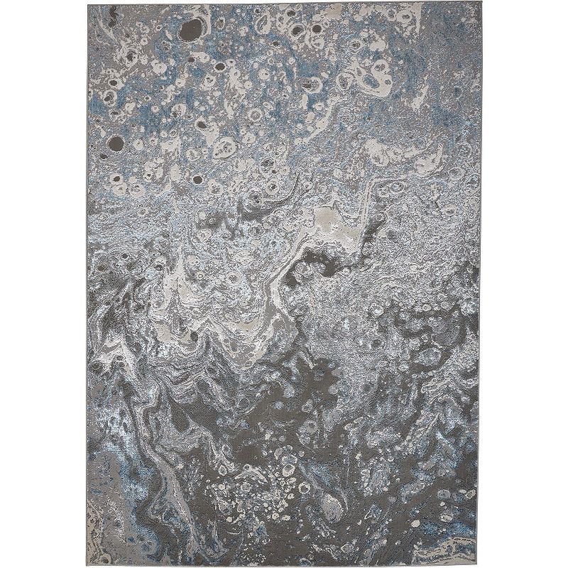 Weave and Wander Aurelian Modern Metallic Oil Slick Rug