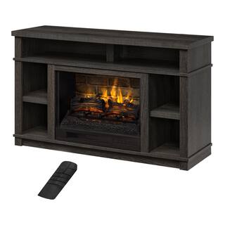 StyleWell Maynard 48 in. Freestanding Electric Fireplace TV Stand in Cappuccino with Ash Grain HDFP48-56E