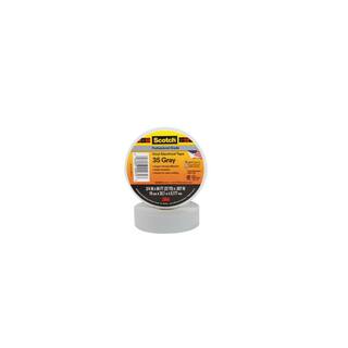 Scotch 34 in. x 66 ft. Gray Vinyl Electrical Color Coding Tape 35 GRAY