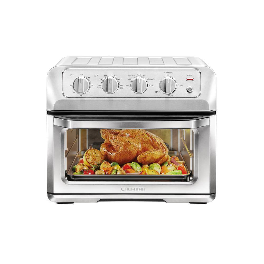 Chefman Air Fryer Toaster Oven XL 20 L Healthy Cooking  User Friendly Countertop Convection Bake  Broil 7 Cooking Functions RJ50-SS-M20