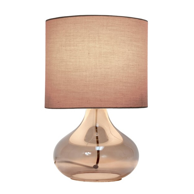 Glass Raindrop Table Lamp With Fabric Shade Simple Designs