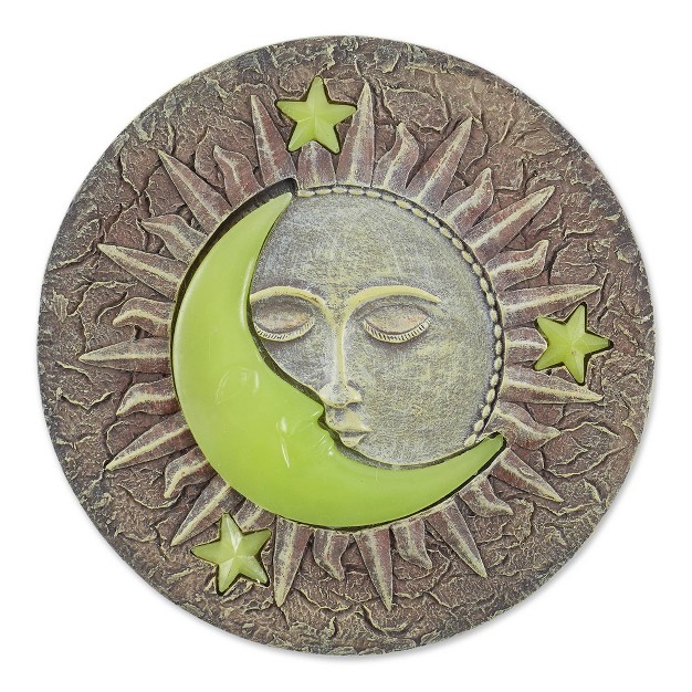 Resin Sun And Moon Glowing Stepping Stone Green Zingz amp Thingz