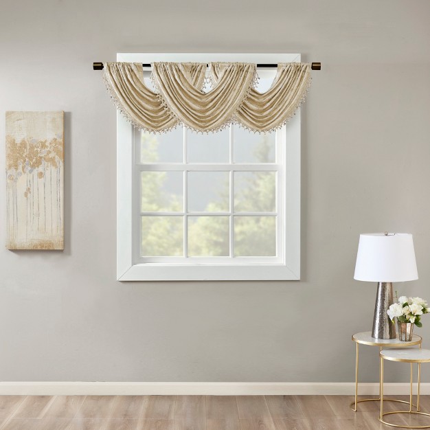 Aurora Jacquard Window Valance Gold Sunsmart