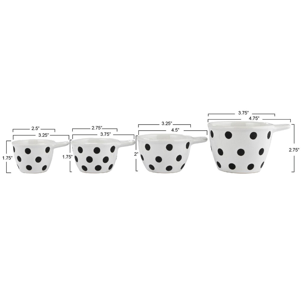 Ceramic Measuring Cups with Polka Dots   4.6\