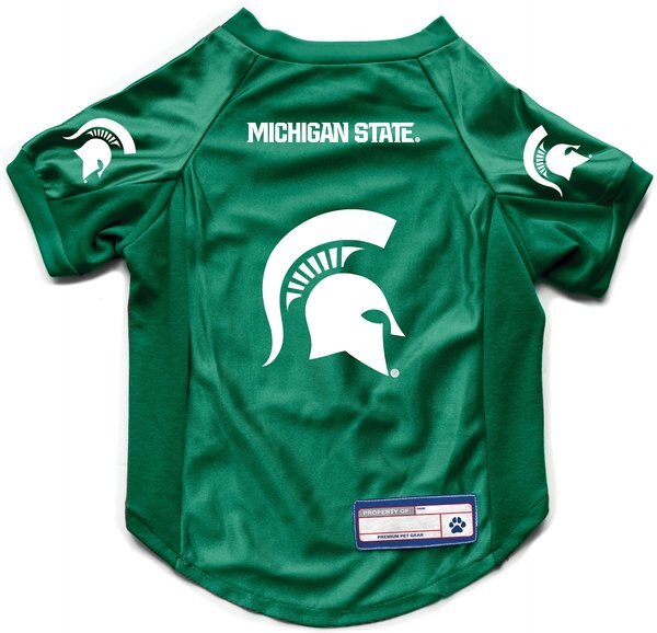 Littlearth NCAA Stretch Dog and Cat Jersey， Michigan State Spartans