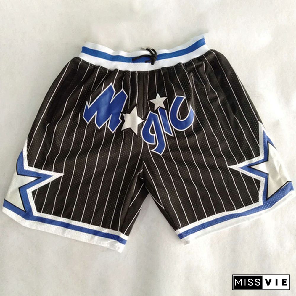 Men's Western Division Loose Retro Five-point Basketball Shorts S-XXL --