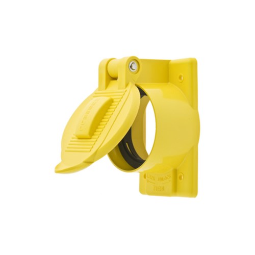 Hubbell Wiring Device-Kellems Cover，Weatherproof，Yellow  HBL77CM74WO