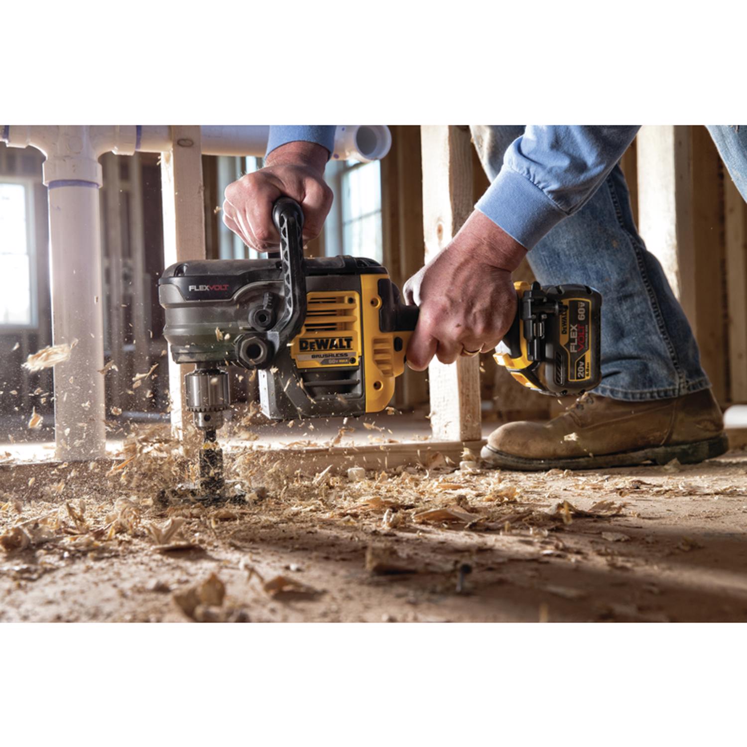 DW FLEXVOLT 60 V 1/2 in. Brushless Cordless VSR Stud and Joist Drill Kit (Battery \u0026 Charger)