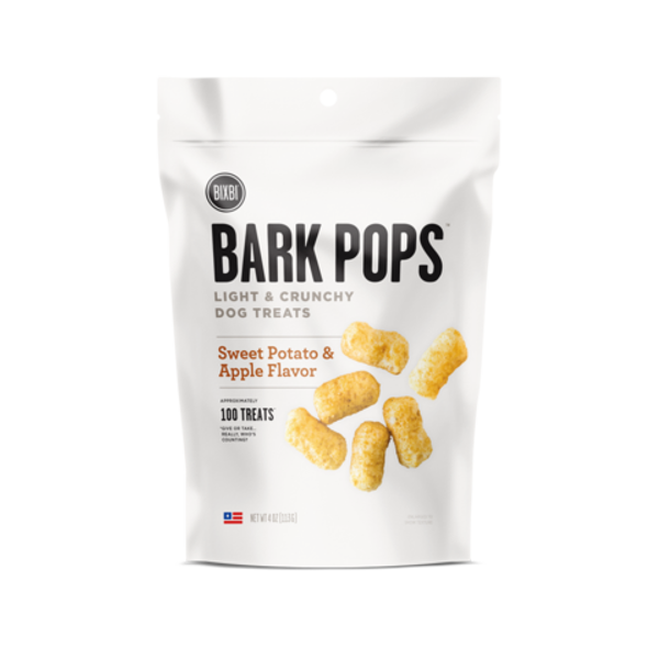 Bixbi Bark Pops Sweet Potato and Apple Flavor Light and Crunchy Dog Treats