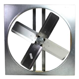 Maxx Air 11 in x 28.5 in 2985 CFM White Galvanized Steel Automatic Shutter Whole House Fan CX242DDWT