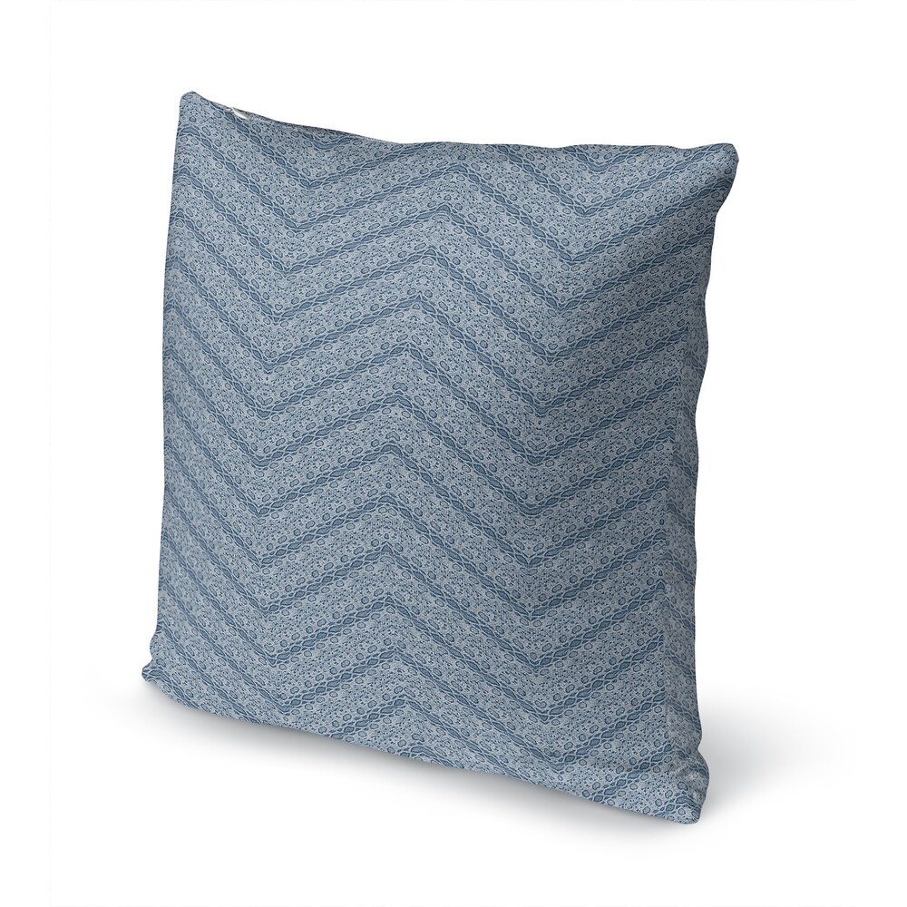 CHEVRON SNAKE BLUE Accent Pillow by Kavka Designs