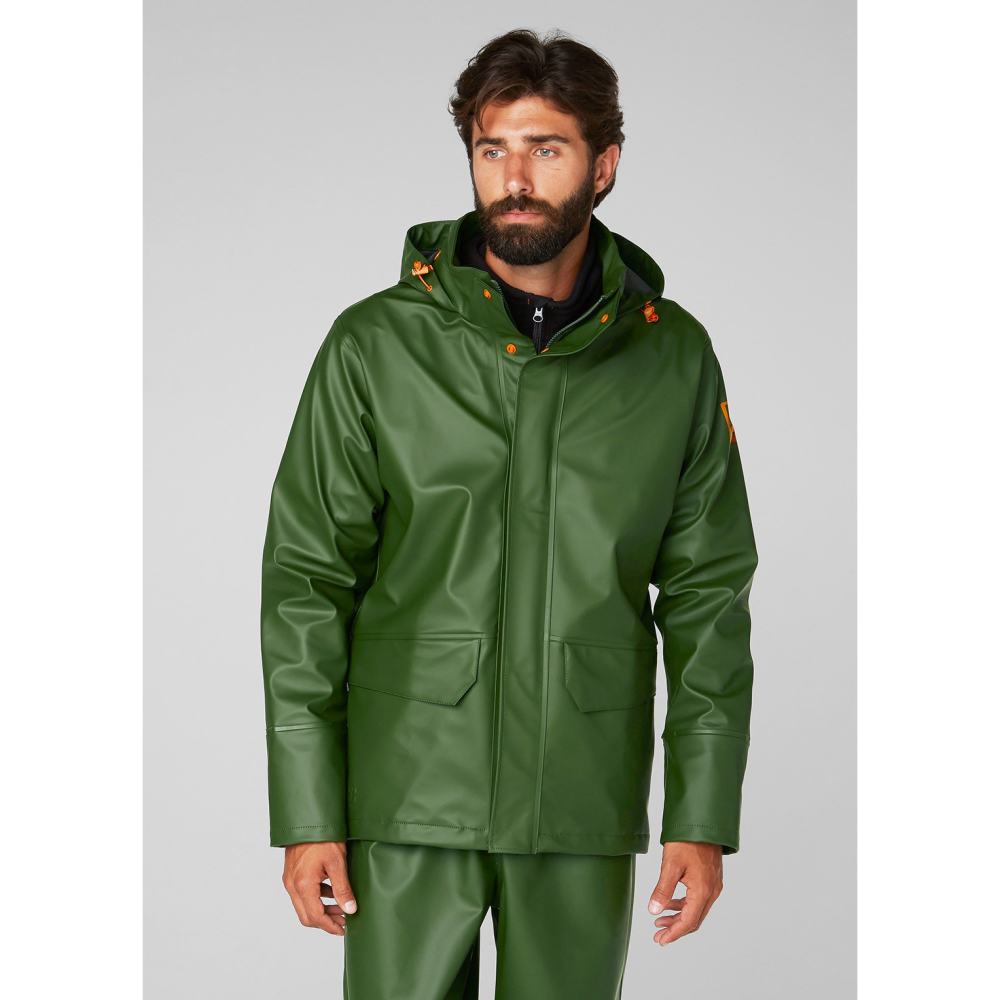 Helly Hansen PU Gale Waterproof Rain Jacket Army Green 4X