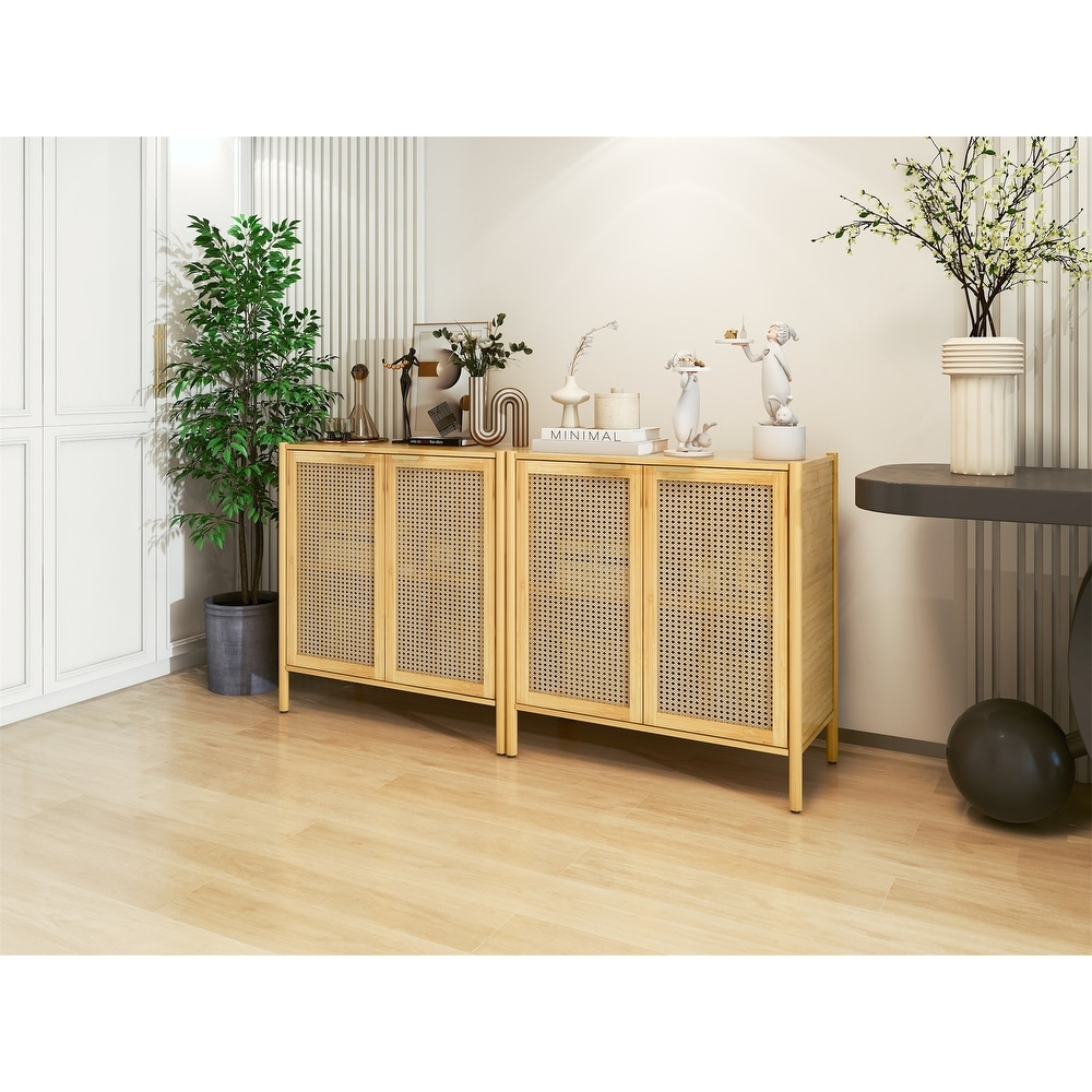 Set of 2  Buffet Sideboard Storage Cabinet