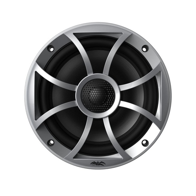 60 watt Rms Coaxial Speakers With Silver Xs Grille And Cone pair