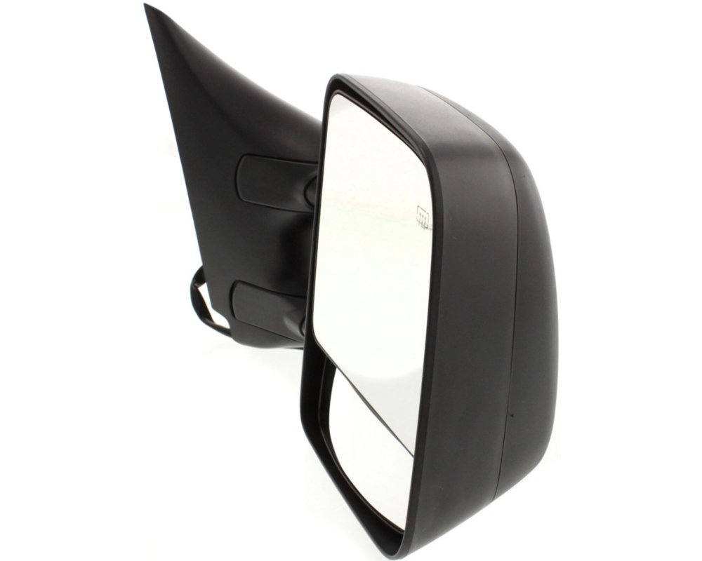 Kool Vue Towing Mirror Compatible With 2006-2015 Nissan Titan Right Passenger Side Heated w/ Blind Spot Corner Glass Textured Black