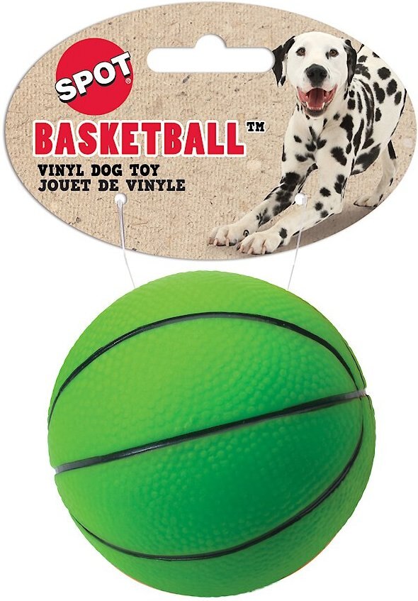 Ethical Pet Vinyl Basketball Squeaky Dog Chew Toy， Color Varies