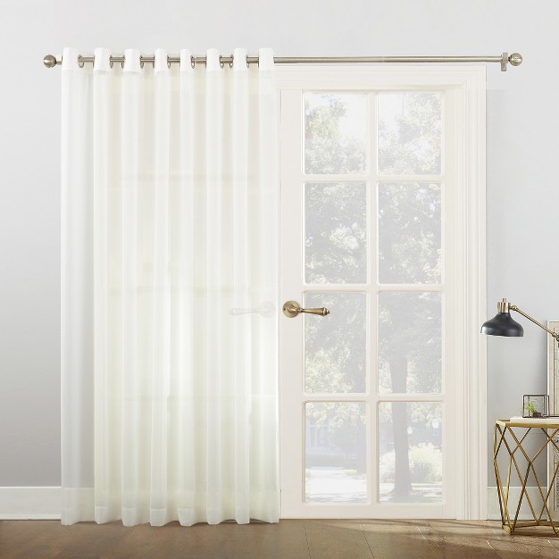 Emily Extra wide Sheer Voile Sliding Door Patio Curtain Panel