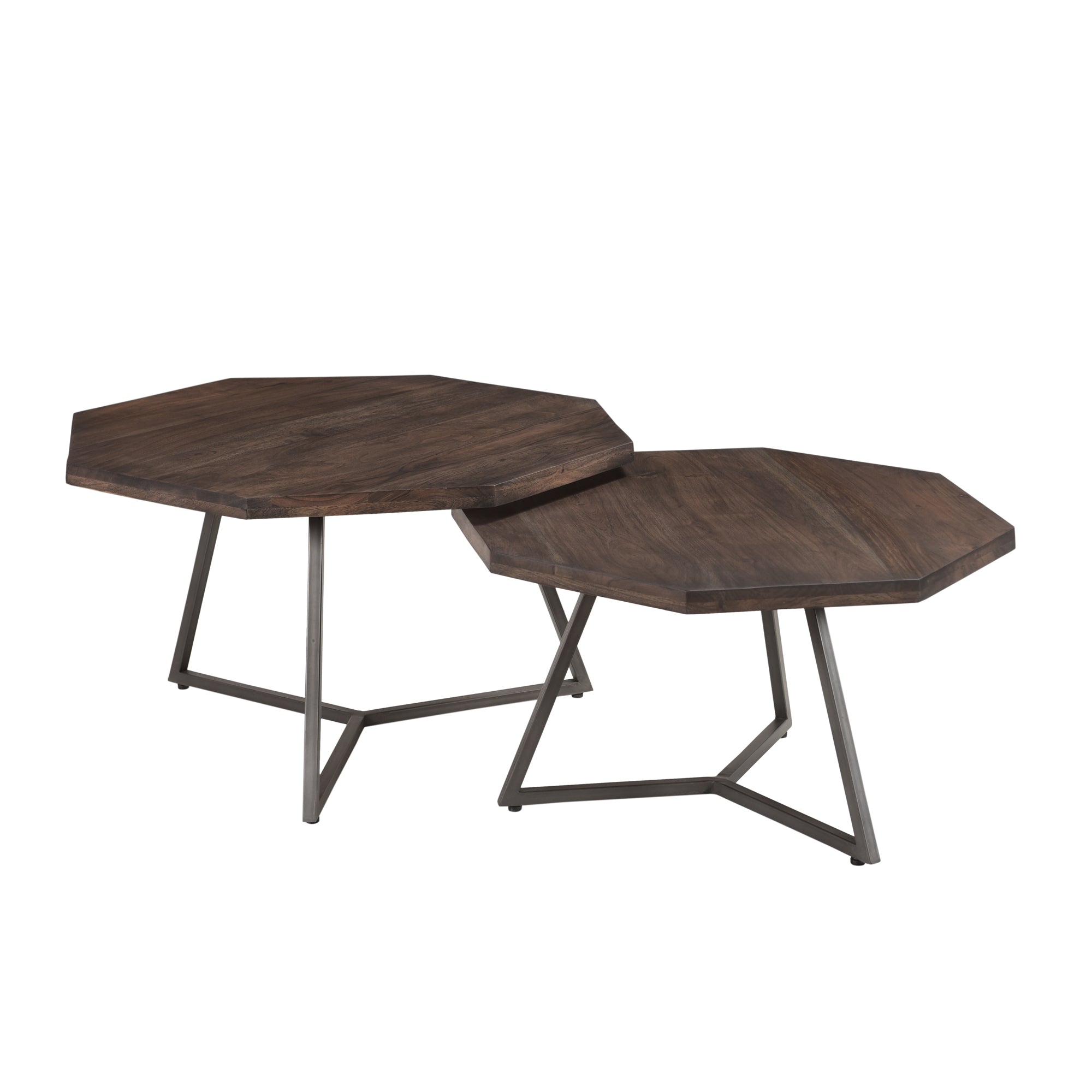 Loft Octagon Nesting Coffee Table, Set of 2 - Vinegar