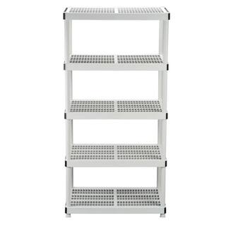 5-Tier Plastic Garage Storage Shelving Unit in Gray