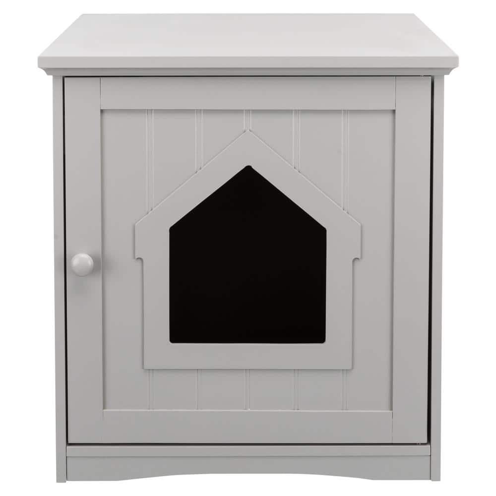 TRIXIE Standard Wooden Litter Box Enclosure in Gray 40291