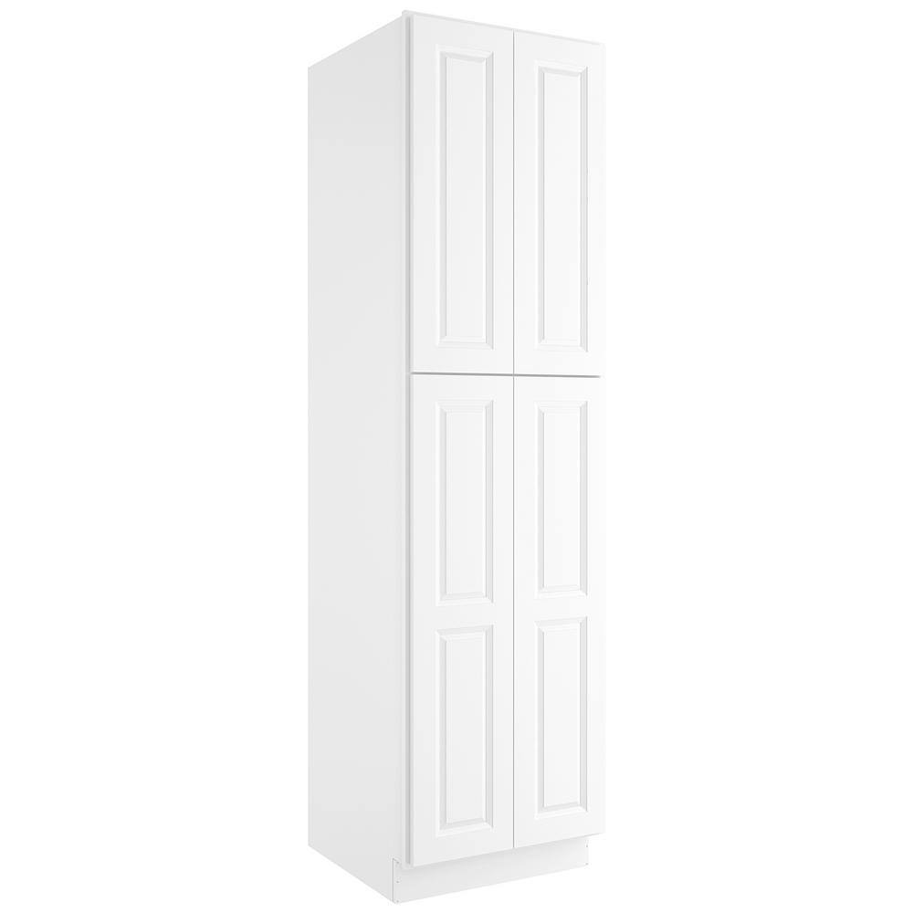 HOMEIBRO 24-in W X 24-in D X 90-in H in Traditional White Plywood Ready to Assemble Floor Wall Pantry Kitchen Cabinet HD-TW-U249024-A